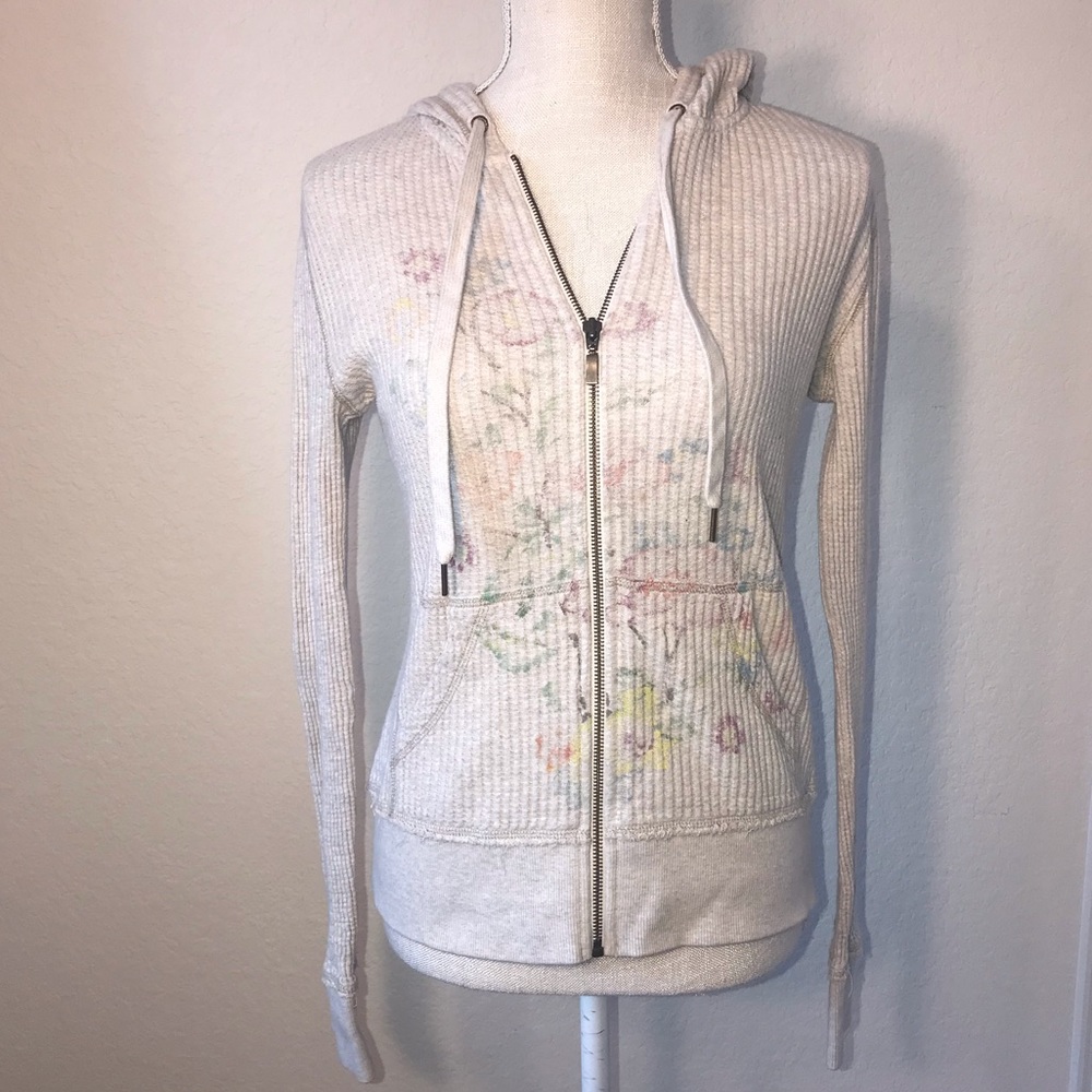 🎉 Eddie Bauer floral knit jacket SZ medium